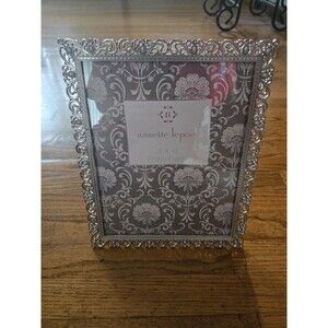 Nanette Lepore Silver Rhinestone and Pearl Photo Frame 8" x 10" Wedding